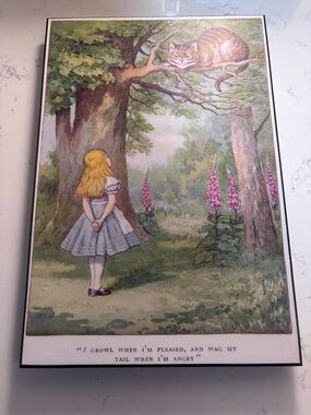 Wood Mount Alice in Wonderland Illustrated Wall Art Print